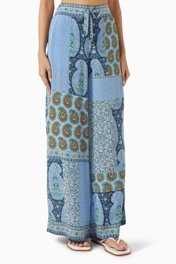 Onda Wide-leg Pants in Silk