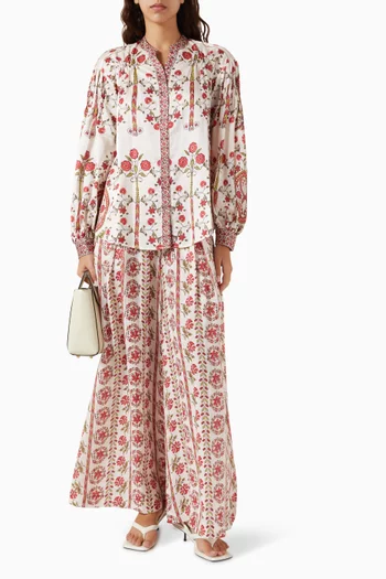 Ceres Smock Shirt in Cotton-silk