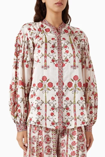Ceres Smock Shirt in Cotton-silk