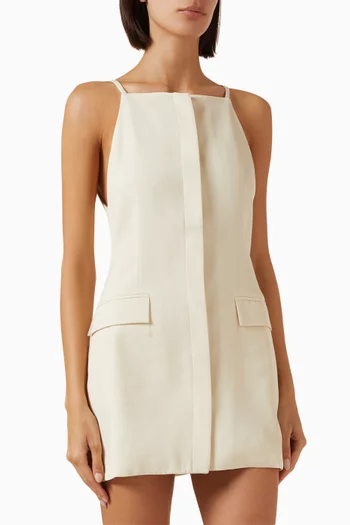 Hybrid Tailored Mini Dress in Viscose Blend