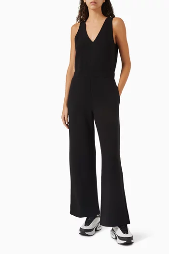 جمبسوت ألينا بقصة ساق واسعة قماش دابل سوفت