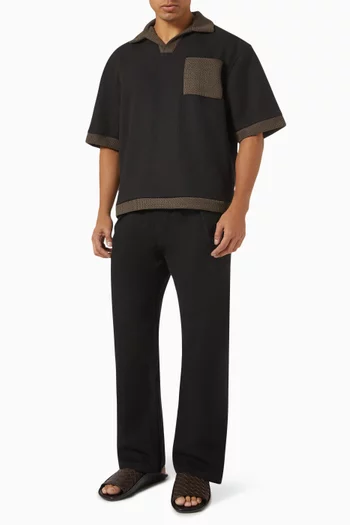 Relaxed-fit Pleated Jeans in Cotton-gabardine