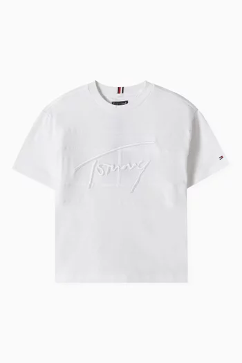 Signature Embroidery T-shirt in Cotton-jersey