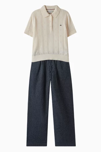 Stripe Relaxed Pants in Seersucker