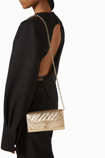 Curve Chain Wallet in Leather