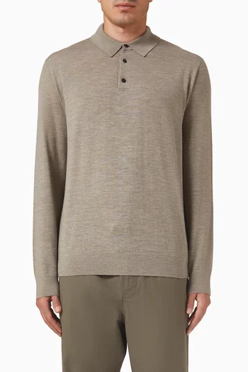 Polo Sweater in Merino Wool Blend