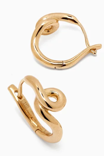 Mini Loop Huggie Earrings in 9kt Yellow Gold