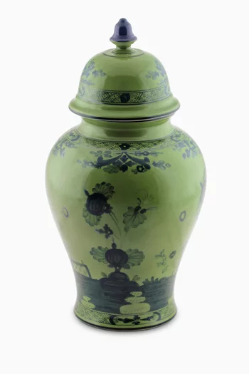 Oriente Italiano Large Potiche Vase in Porcelain