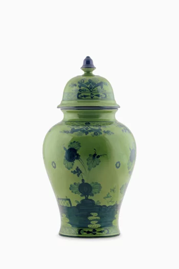 Oriente Italiano Large Potiche Vase in Porcelain