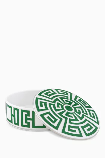 Labirinto Round Trinket Box in Porcelain