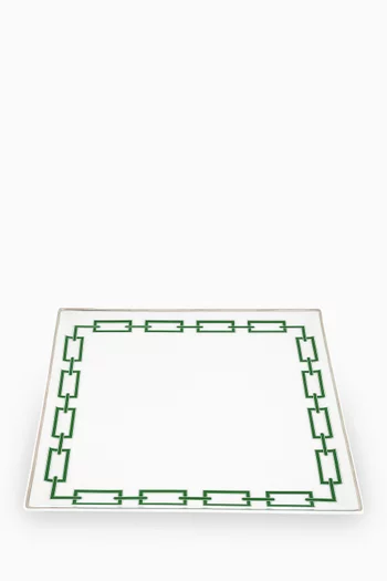 Feeling Change Square Tray Plate in Porcelain, 30cm