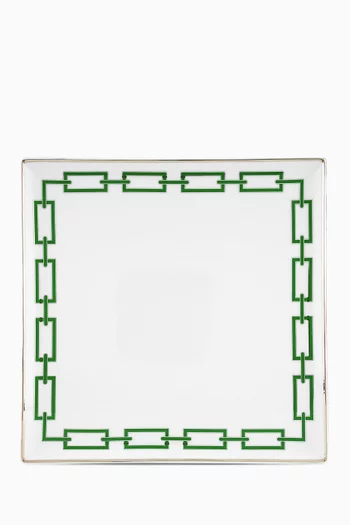 Feeling Change Square Tray Plate in Porcelain, 30cm