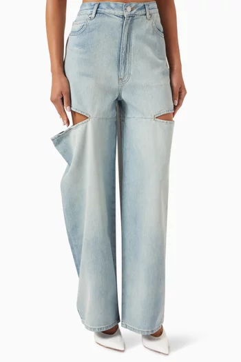 Lauryn Cut-out Jeans in Denim