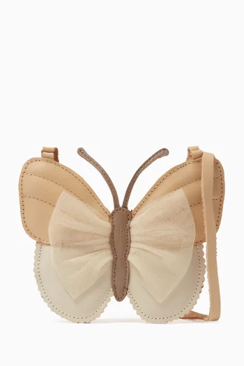 Alja Butterfly Crossbody Bag in Metallic Leather