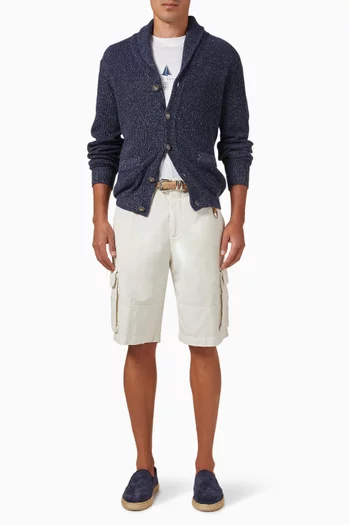 Cardigan in Half English Rib Chiné