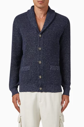Cardigan in Half English Rib Chiné