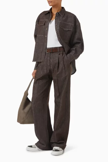 قميص دينم لامع