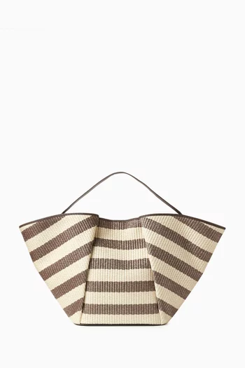 Large Marina Striped Shopper Tote Bag