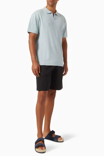 Polo Shirt in Crochet Knit