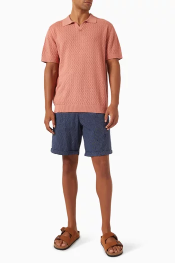 Polo Shirt in Crochet Knit
