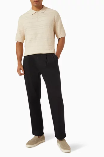 Textured Polo Shirt in Knit