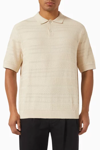 Textured Polo Shirt in Knit