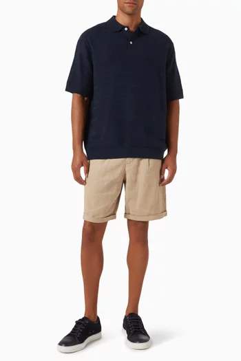 Textured Polo Shirt in Knit