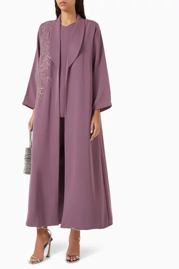 Bead-embellished Three-piece Set in Linen