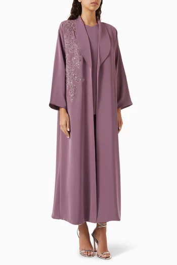 Bead-embellished Three-piece Set in Linen