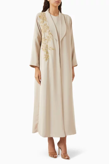 Bead-embellished Three-piece Set in Linen