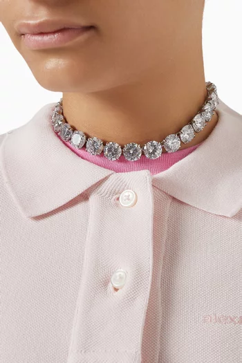 Gigi Crystal Choker in Brass