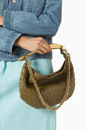 Sardine Top-handle Bag in Intrecciato Leather
