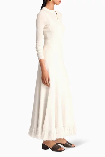 Maxi Skirt in Cotton-bouclé