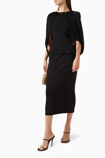 Fitted Midi Pencil Skirt