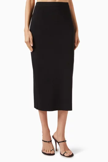 Fitted Midi Pencil Skirt