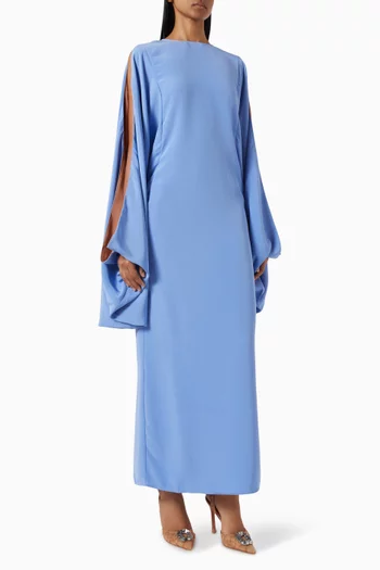Contrast Split-sleeve Kaftan