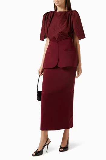 Filton Top & Skirt Set in Crepe-satin