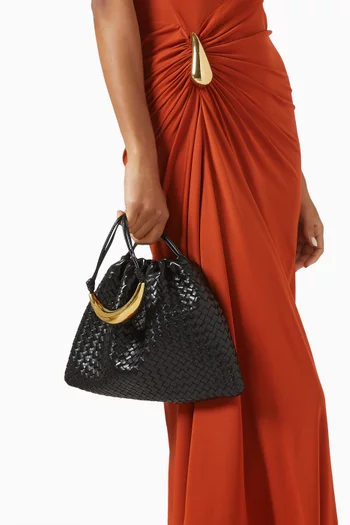 Dustbag Handle in Intrecciato Piccolo Leather