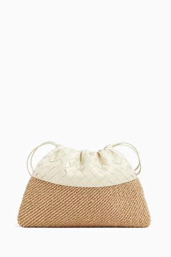 Dustbag in Raffia & Intrecciato Leather