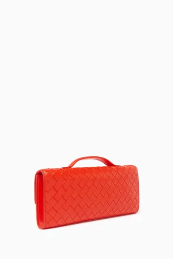 Andiamo Clutch in Intrecciato Leather