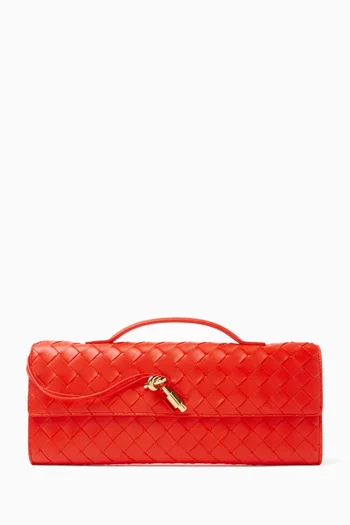 Andiamo Clutch in Intrecciato Leather