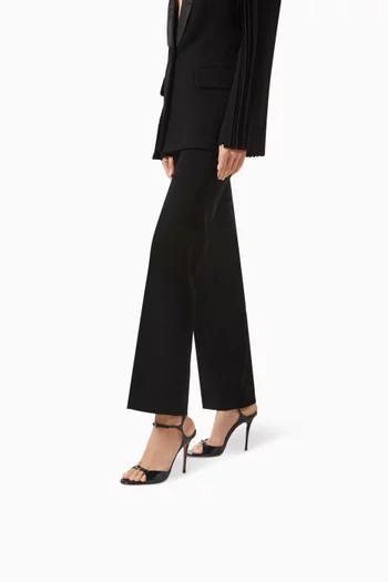 صندل أدوت بكعب 105 مم جلد لامع