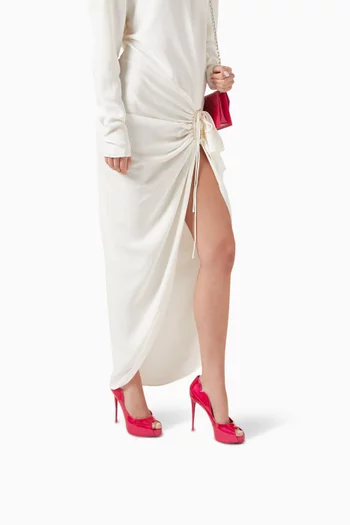 Hot Chick Alta 120 Peep-toe Pumps in Pearlescent Patent Leather
