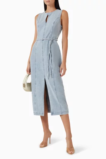 Oliver Midi Dress in Denim