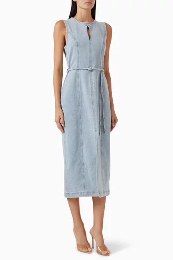 Oliver Midi Dress in Denim