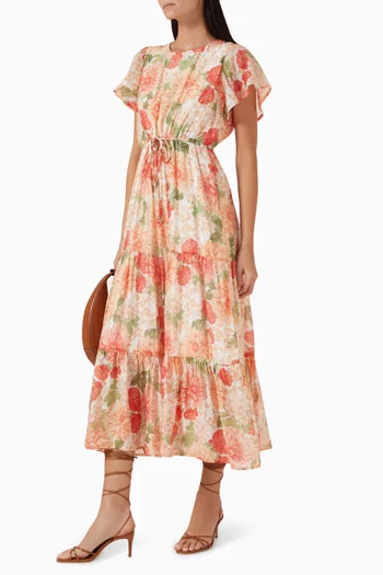 Aida Midi Dress in Viscose-blend