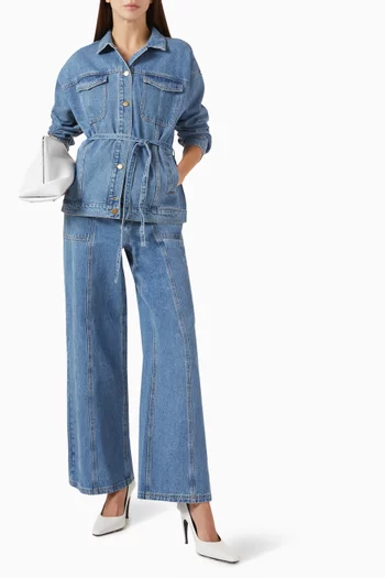 Tully Belted Jacket in Denim