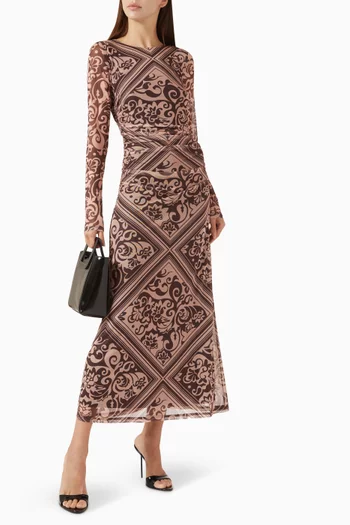 Lumi Midi Dress in Mesh