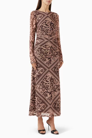 Lumi Midi Dress in Mesh
