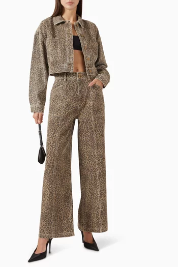 Anouk Animal-print Jeans in Denim
